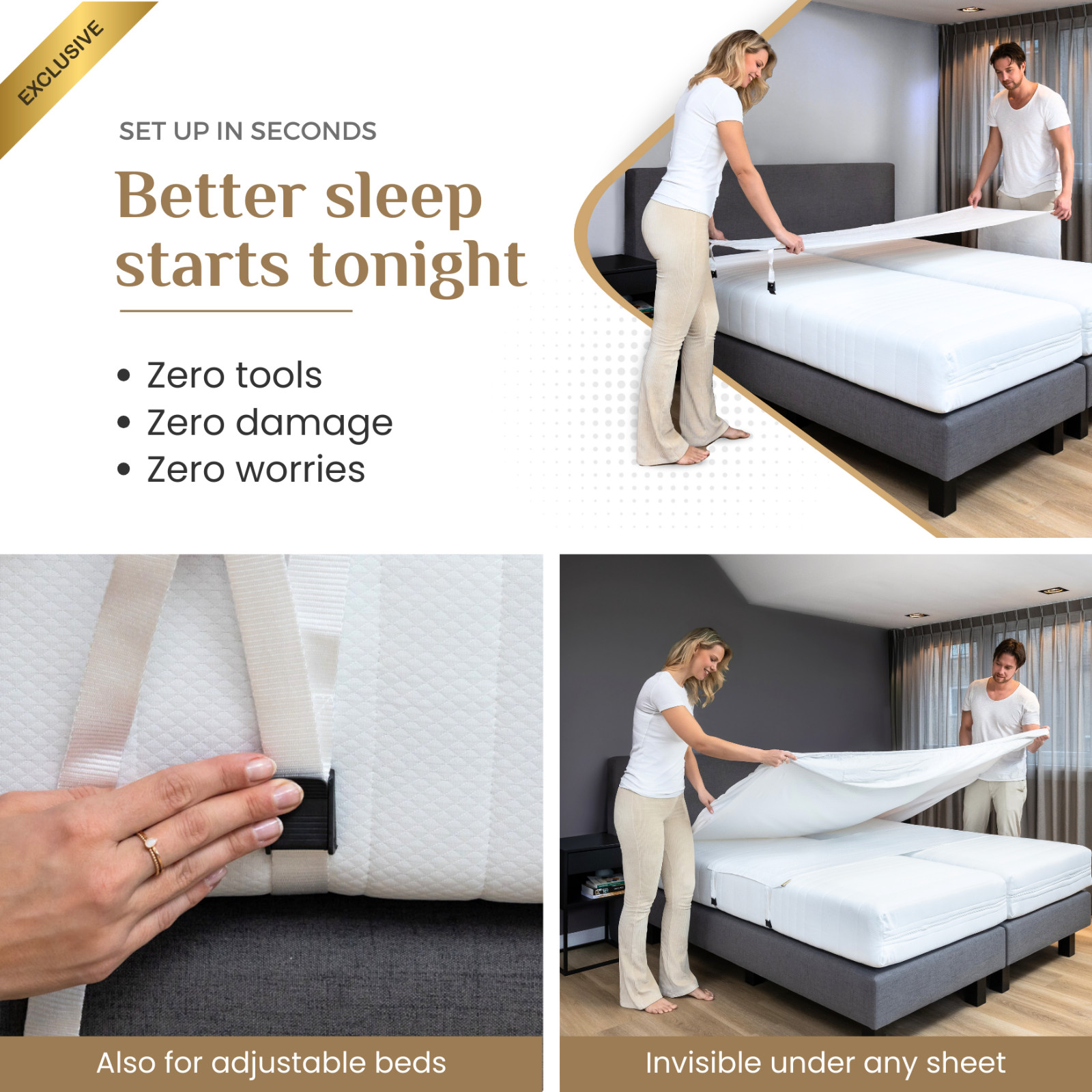 Bed Bridge ** BedBinders | Bed Gap Filler and Mattress Gap Filler – Twin to King
