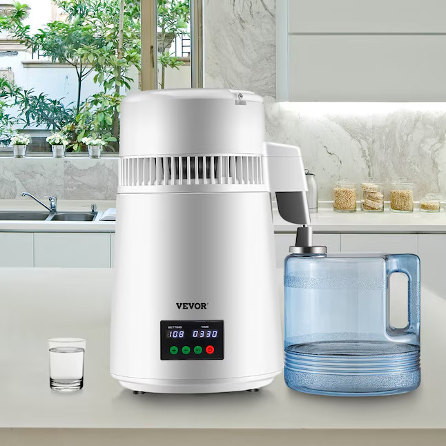 VEVOR Digital Water Distiller 750W Pure Water Machine Kettle White New