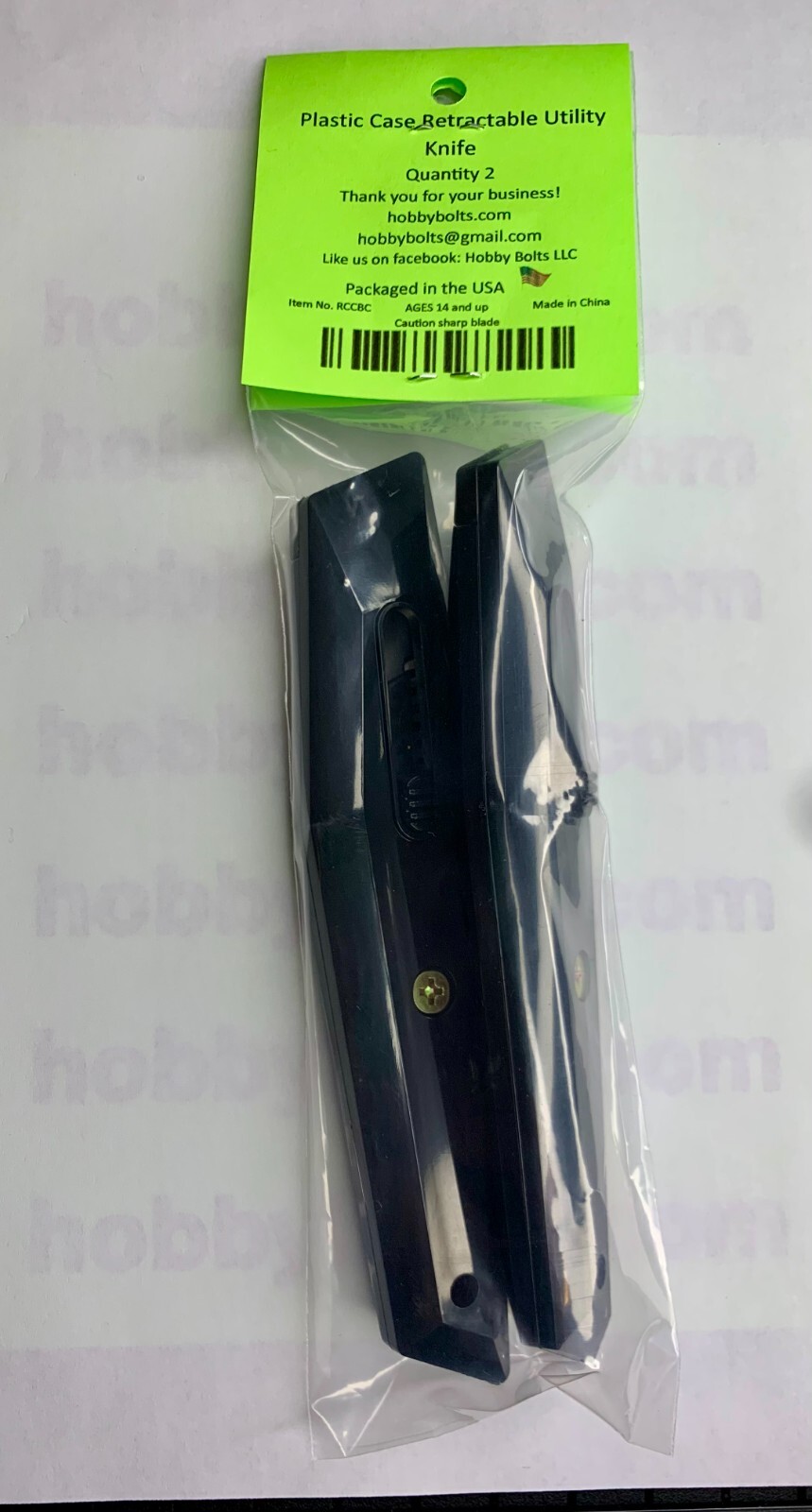 retractable utility knife Box Cutter black plastic housing Qty2 each Craft Knife