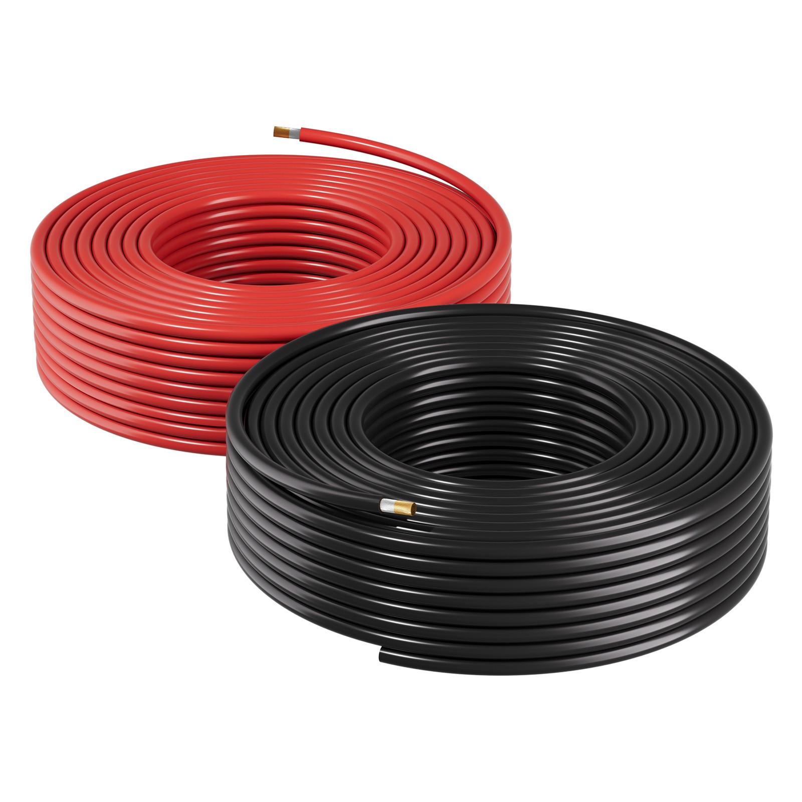 Uimoso Solar Panel Cable 50 ft Black & Red 10 AWG Tinned Copper Wire