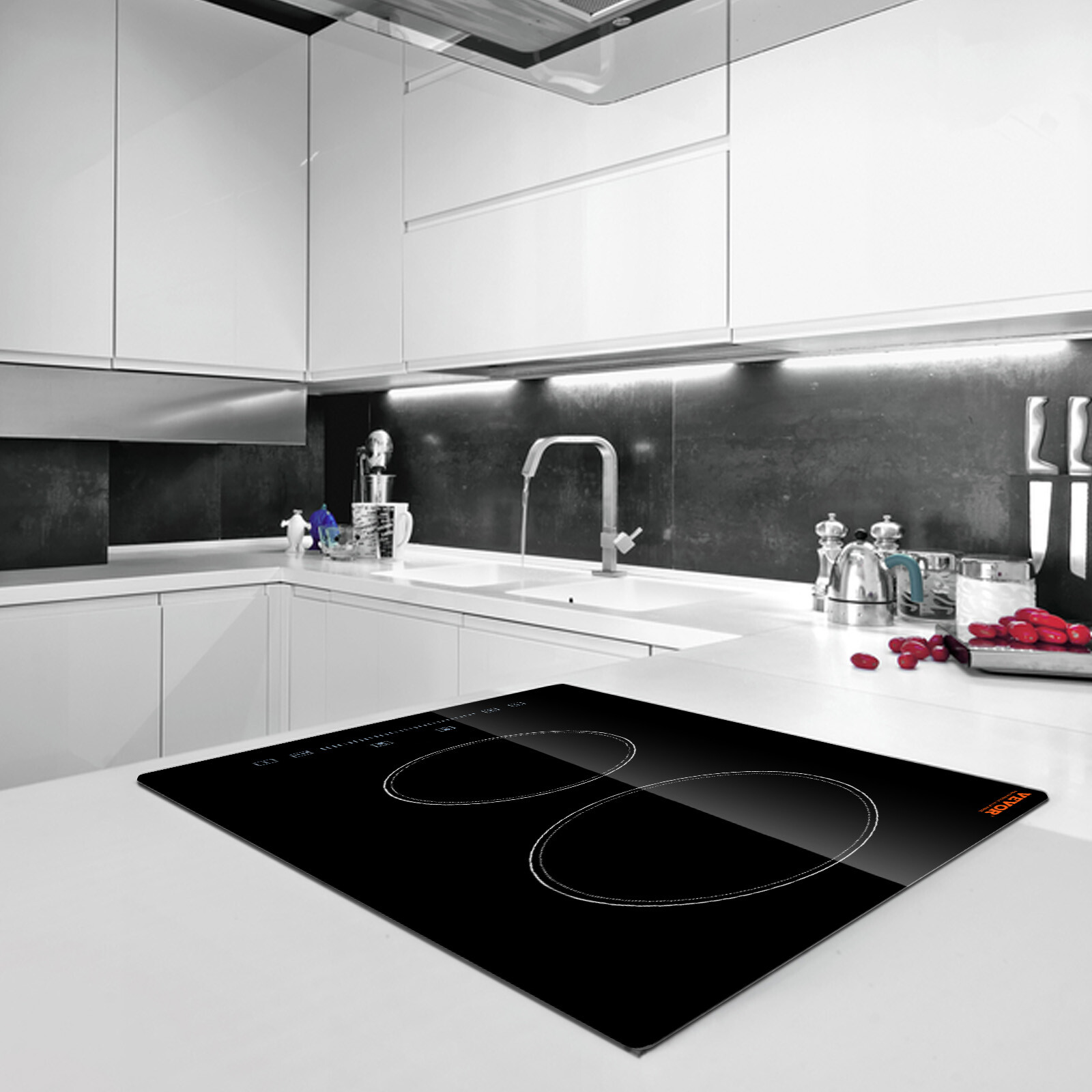 VEVOR 12″ Built-in Electric Cooktop Radiant Ceramic Cooktop 2 Burners 110V