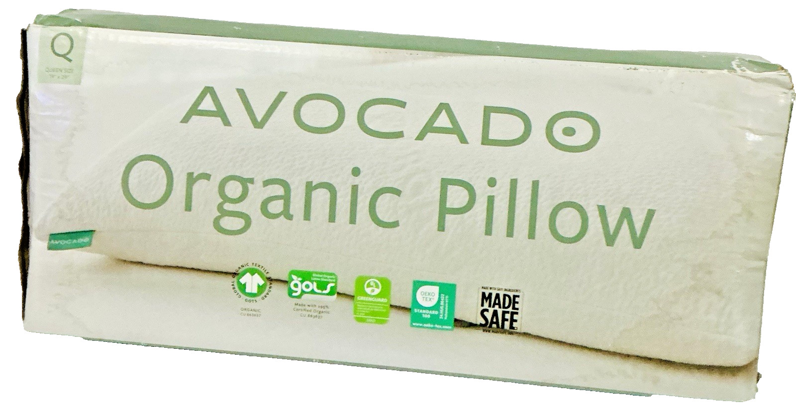 AVOCADO BRAND GREEN PILLOW QUEEN SIZE 19″ X 29″ 194229 CP