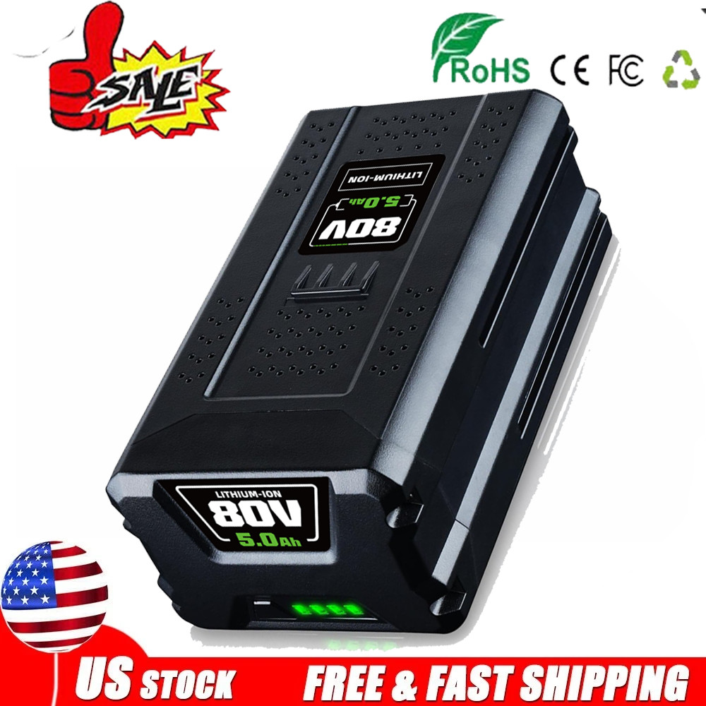 FOR Greenworks 80V Lithium Ion 5.0Ah Rechargeable Li-ion Battery BAB727 GBA80200