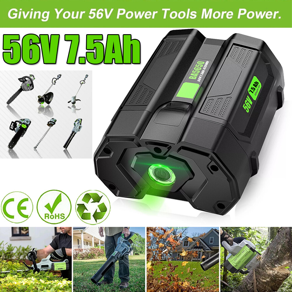 56V 7500mAh Replacement Lithium-ion Battery For EGO 56V BA1400T BA4200 BA2800
