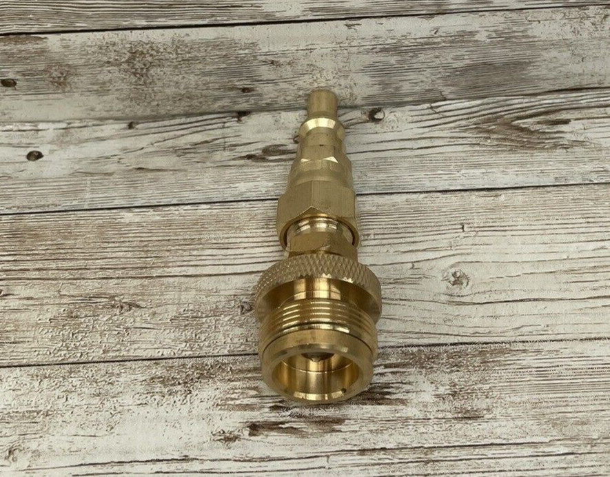 1Lb Propane Disposal Adapter Fitting with 1/4 Quick Connect Disconnect Adapter