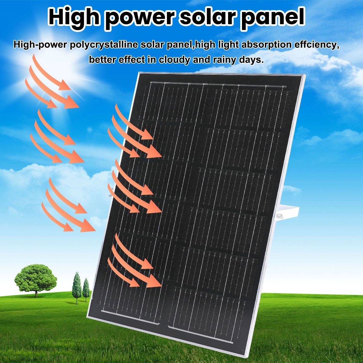 2000W LED Solar Flood Lights Outdoor Street Light Dusk to Dawn Flood Wall Lamp