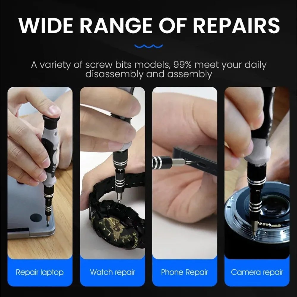 Magnetic Precision 115 in 1 Repair Screwdriver Set PC Phone Electronics Tool KBD
