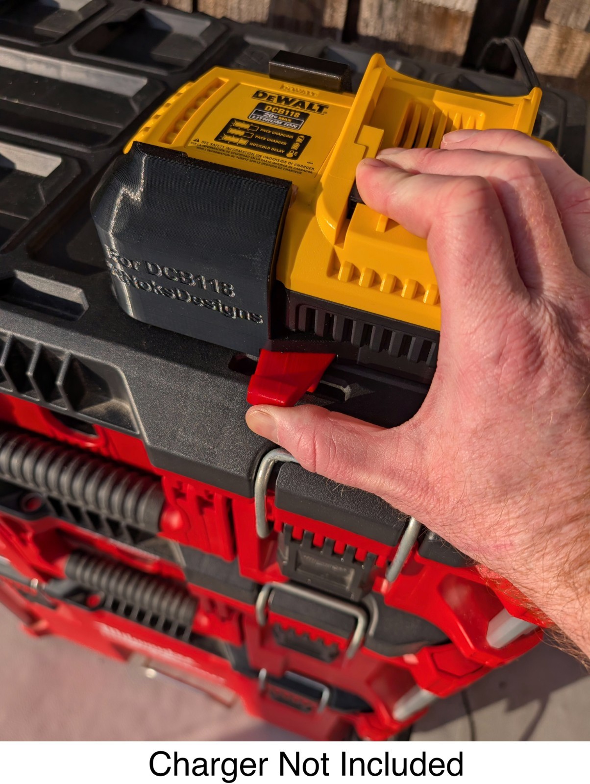 Milwaukee Packout Mount for DeWalt DCB118 Charger *CHARGER NOT INCLUDED*