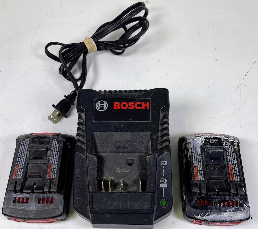Bosch 18V Lithium BC-660 Charger &(2) Slimpack HC Li-Ion Battery Packs BAT610G