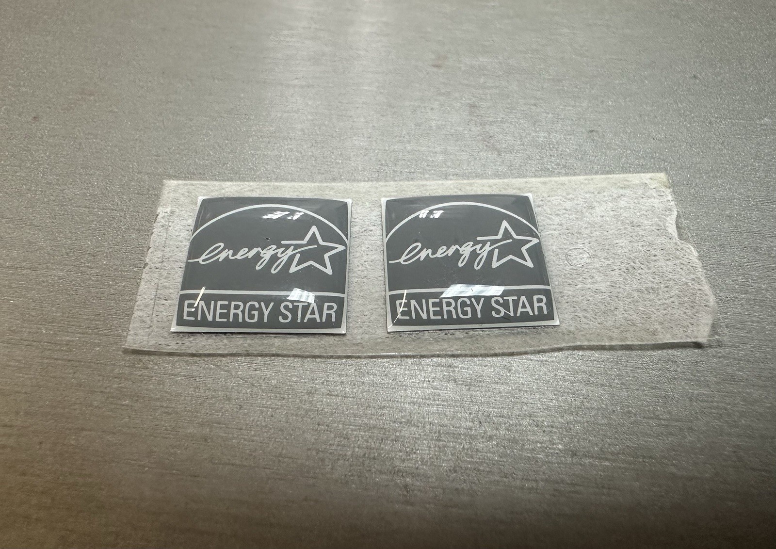 2 pcs Grey Energy Star Badge Logo Sticker w PU Dome, 0.53″ x 0.53″ x 0.08″, New