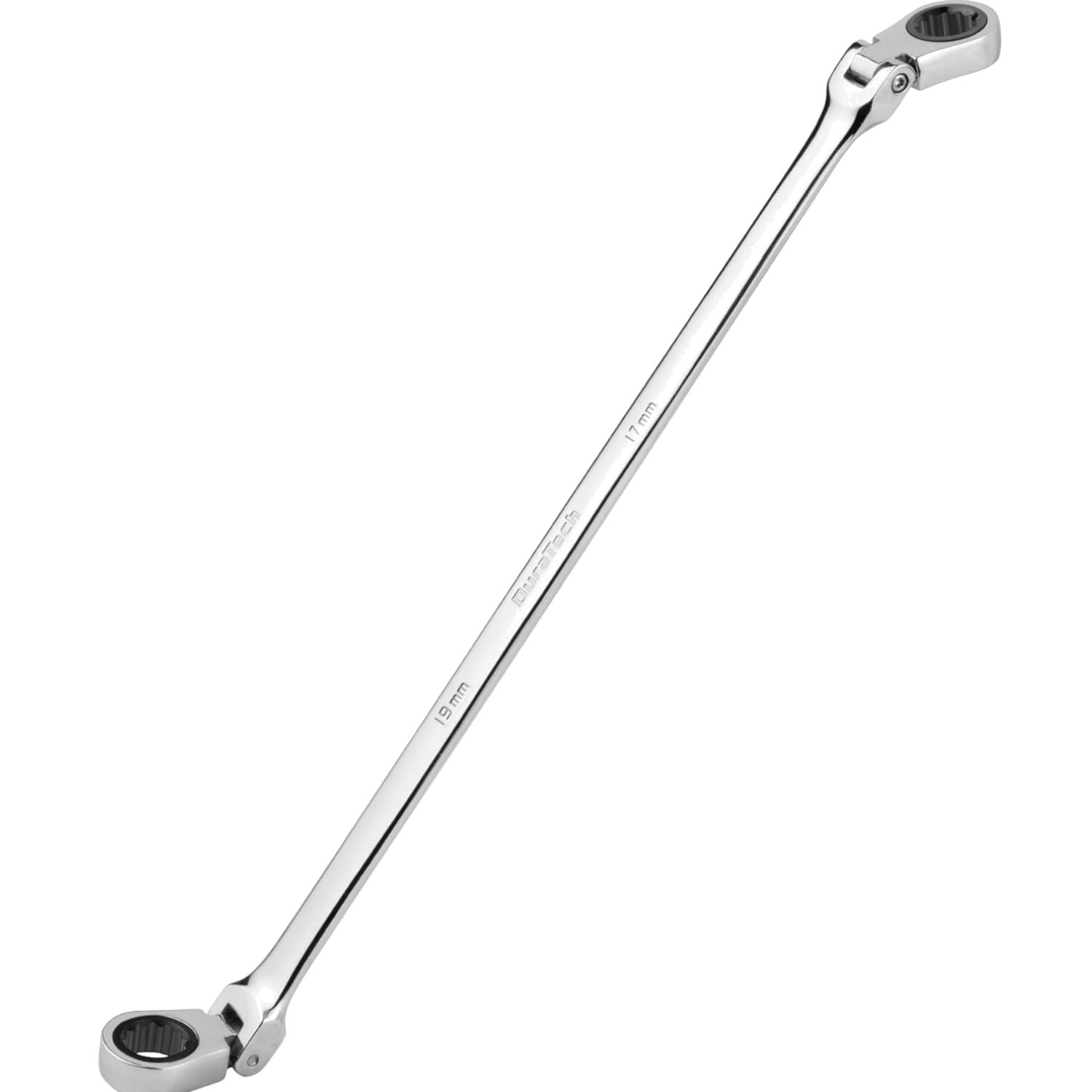 17*19mm Extra Long Flex-Head Ratcheting Wrench – 41cm CR-V Steel
