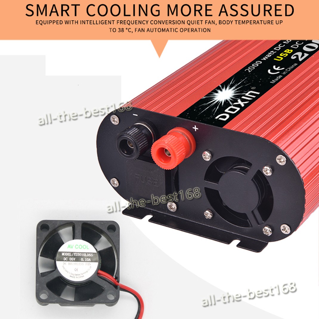 2000W Peak 48V to 110V Power Inverter Caravan Car Truck Converter Camping Boat