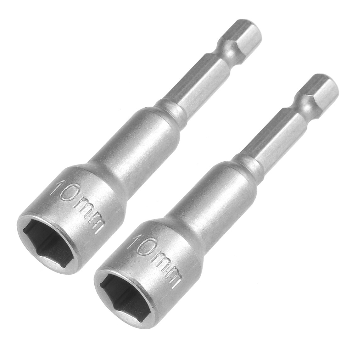 2pcs 1/4″ Quick-Change Hex Shank 10mm Magnetic Nut Setter Driver Drill Bit