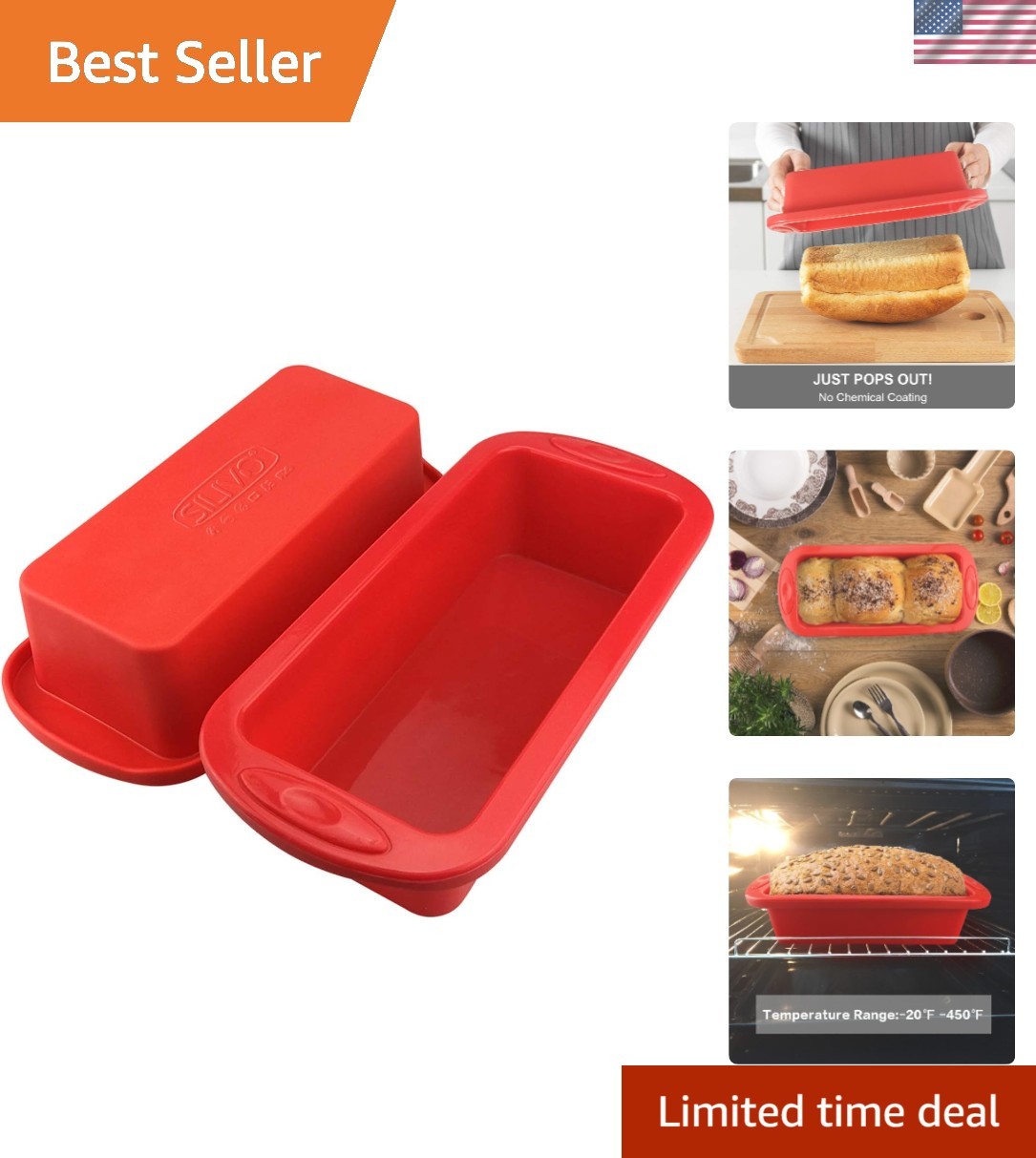 Large Capacity Nonstick Silicone Baking Pans – Set of 2 for All Your Needs