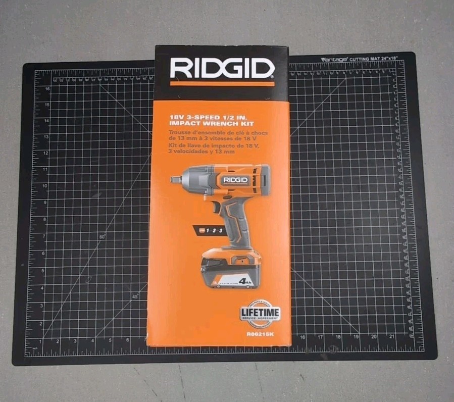NEW IN BOX Ridgid R86215K 18V 3 Speed 1/2 in Impact Wrench Kit Battery & Charger