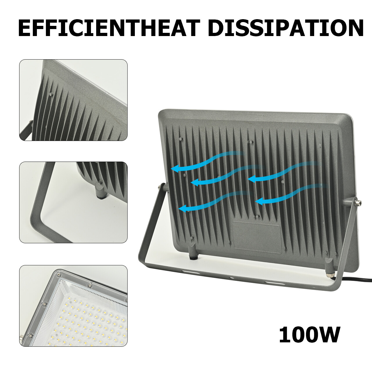 300W LED Flood Light Outdoor Super Bright Waterproof 6500K Daylight White