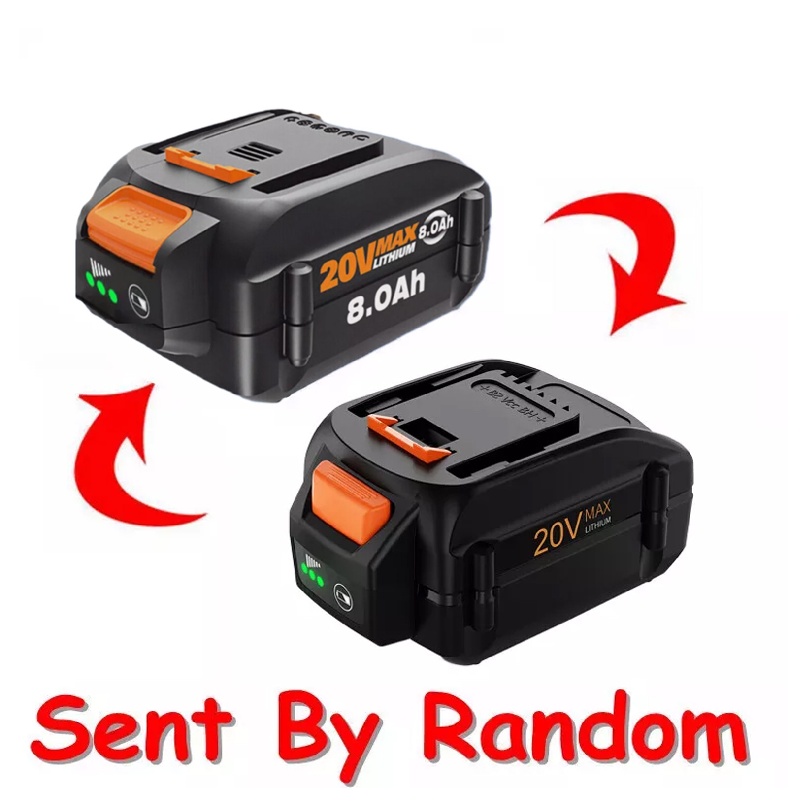 1/2PCS for Worx 20V 8.0AH 3.5AH Lithium Battery WG546 WA3525 WA3520 WA3575 US