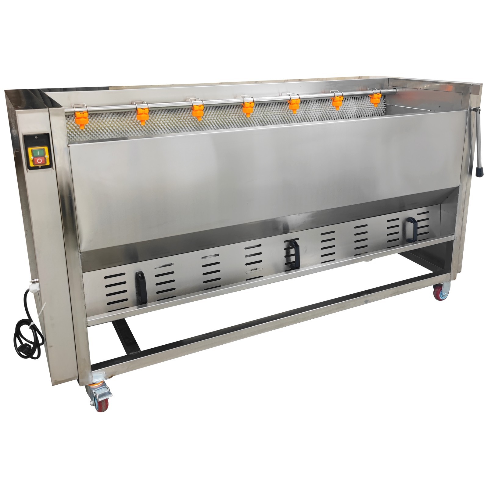Electric Rolling Peeling Machine Brush Roller Cleaning Machine 1000Kg/h 2.2KW
