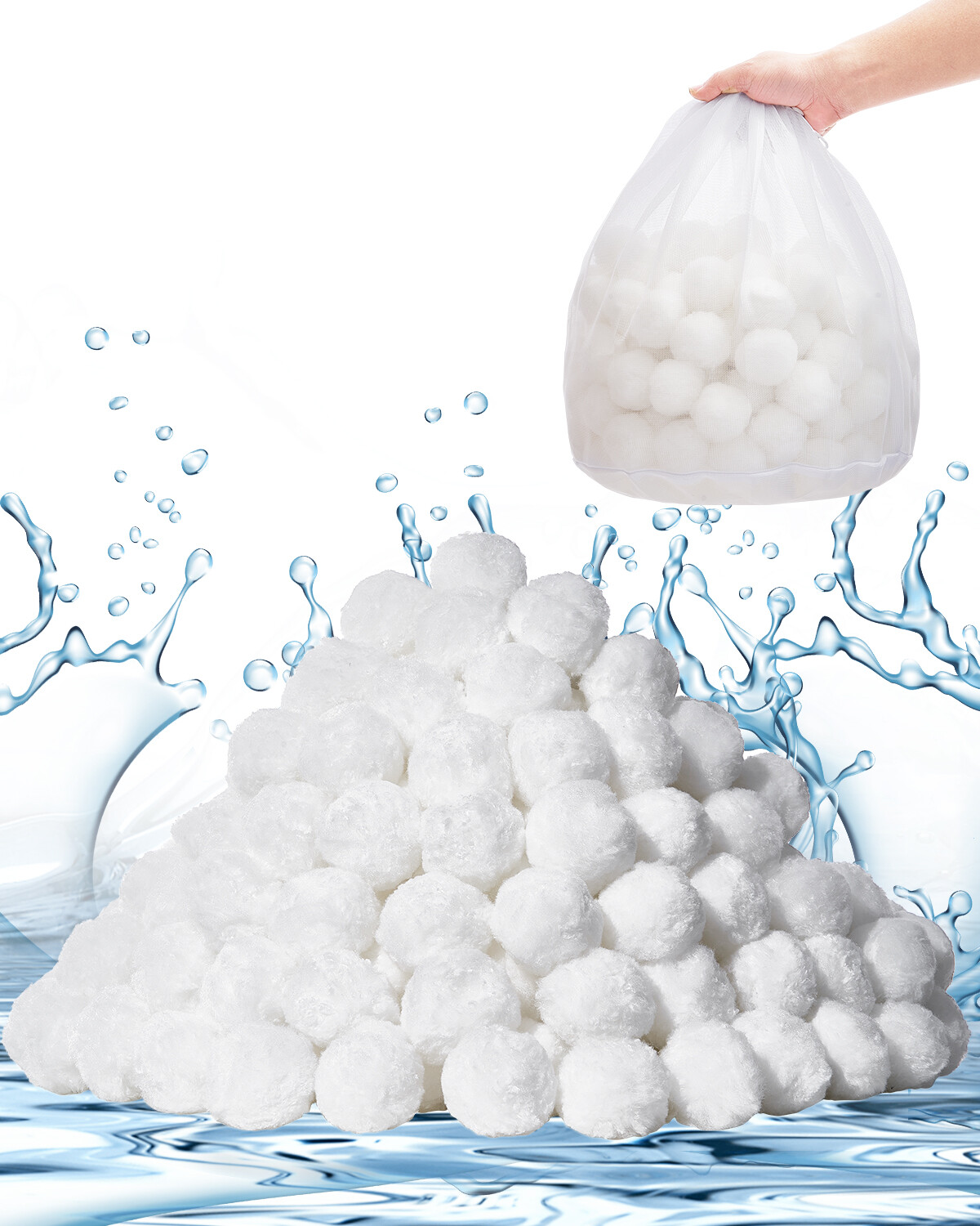 Pool Filter Balls for Sand Filter Pump 3.5 lbs Reusable for Swimming Pool