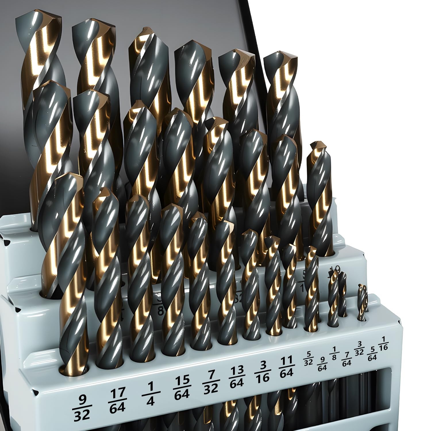 29Pcs Drill Bits High Speed Steel Carbide Twist Drill Bit Set for Hardened Metal