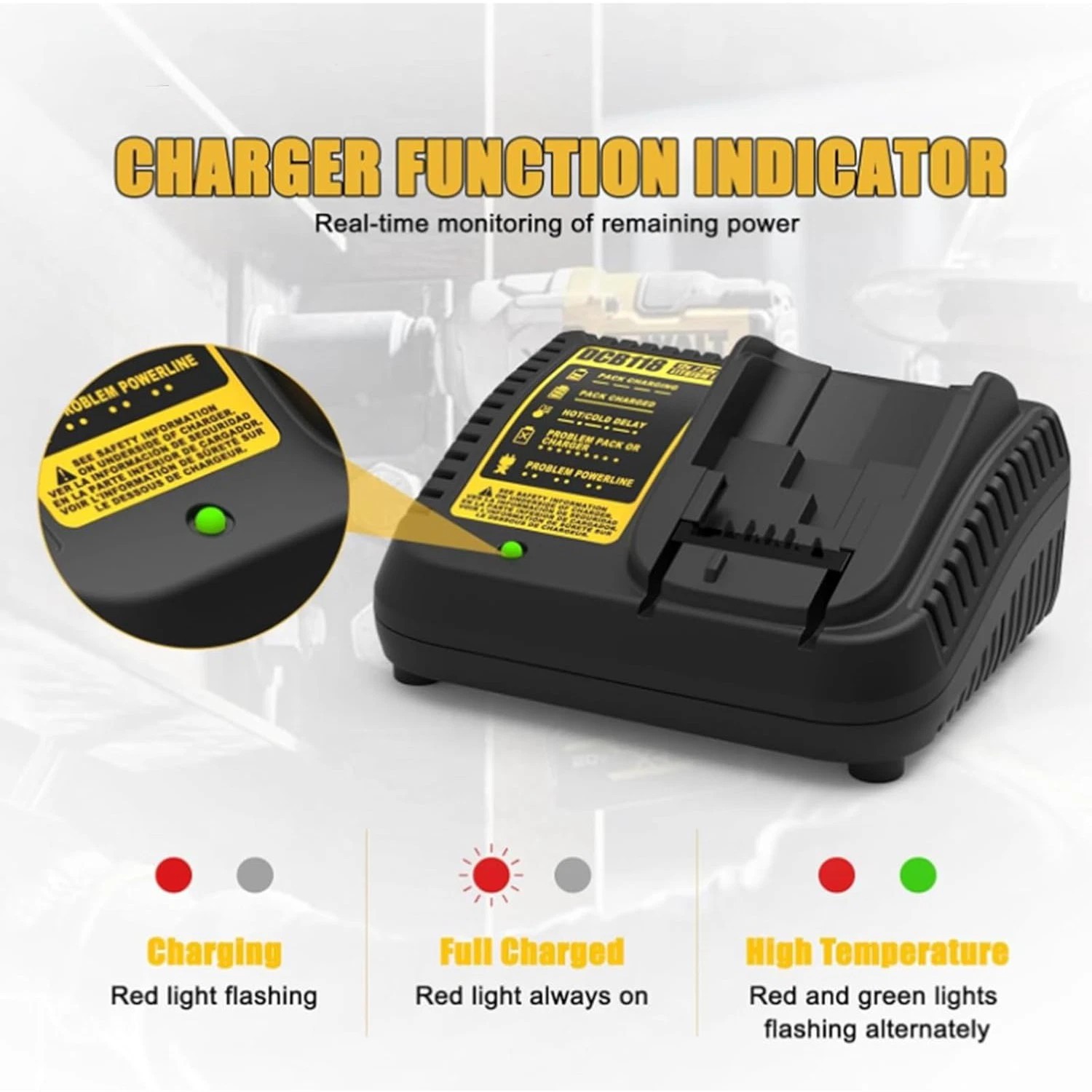 DCB102 DCB107 Li-ion Battery Charger For Dewalt DCB105 DCB118 12V-20V Max DCB115