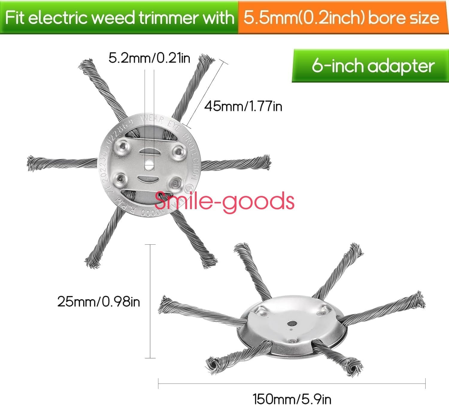 Lawn Mower Steel Wire Grass Trimmer Head Brush Cutter Weed Eater Trimmer Head US