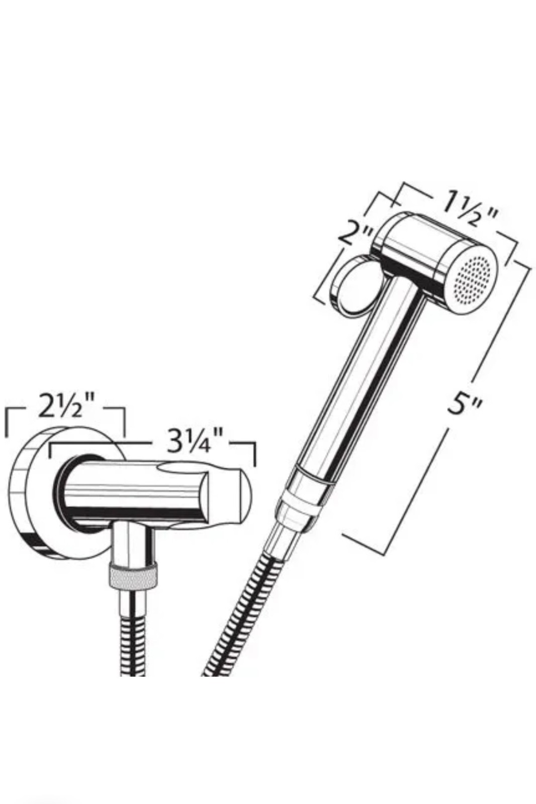 JALCO B042-690-PN Paloma BIDET Spray Kit Polished Nickel