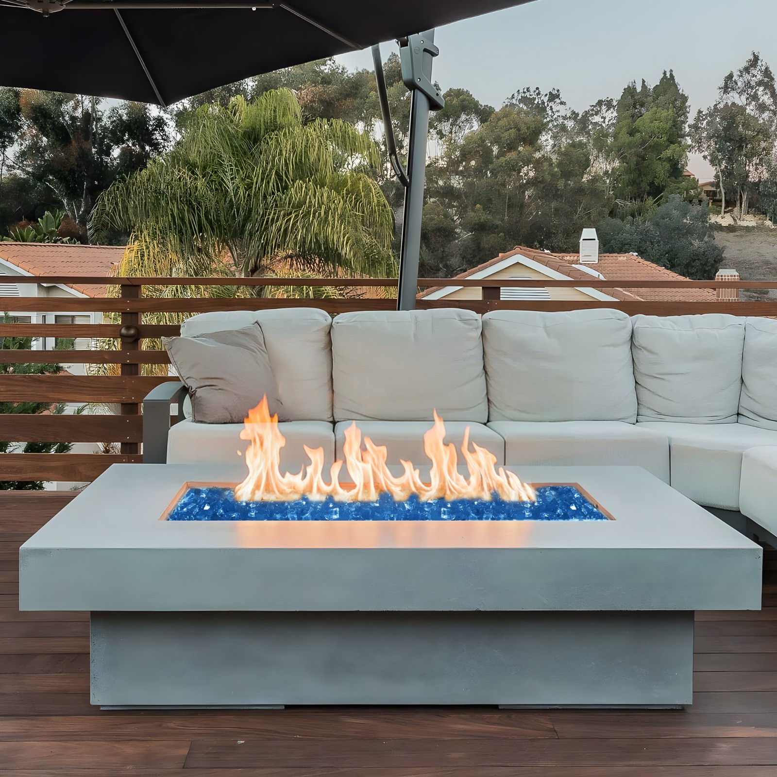 Decorative Fire Pit Glass Pellets – 10LB Sparkling 1/2-Inch Fireplace Glass