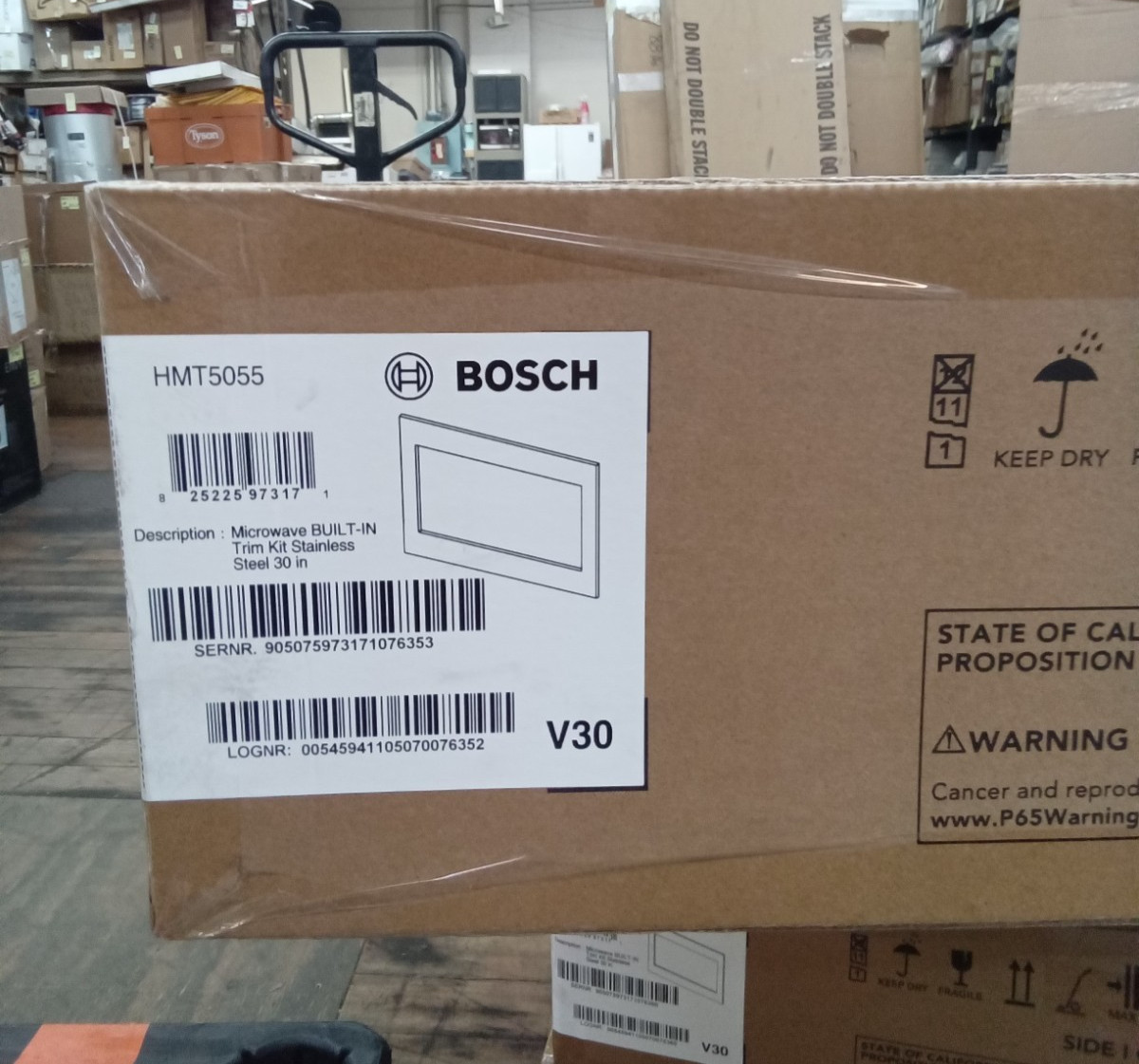 Bosch Microwave Built-In Trim Kit Stainless Steel 30″ HMT5055 New