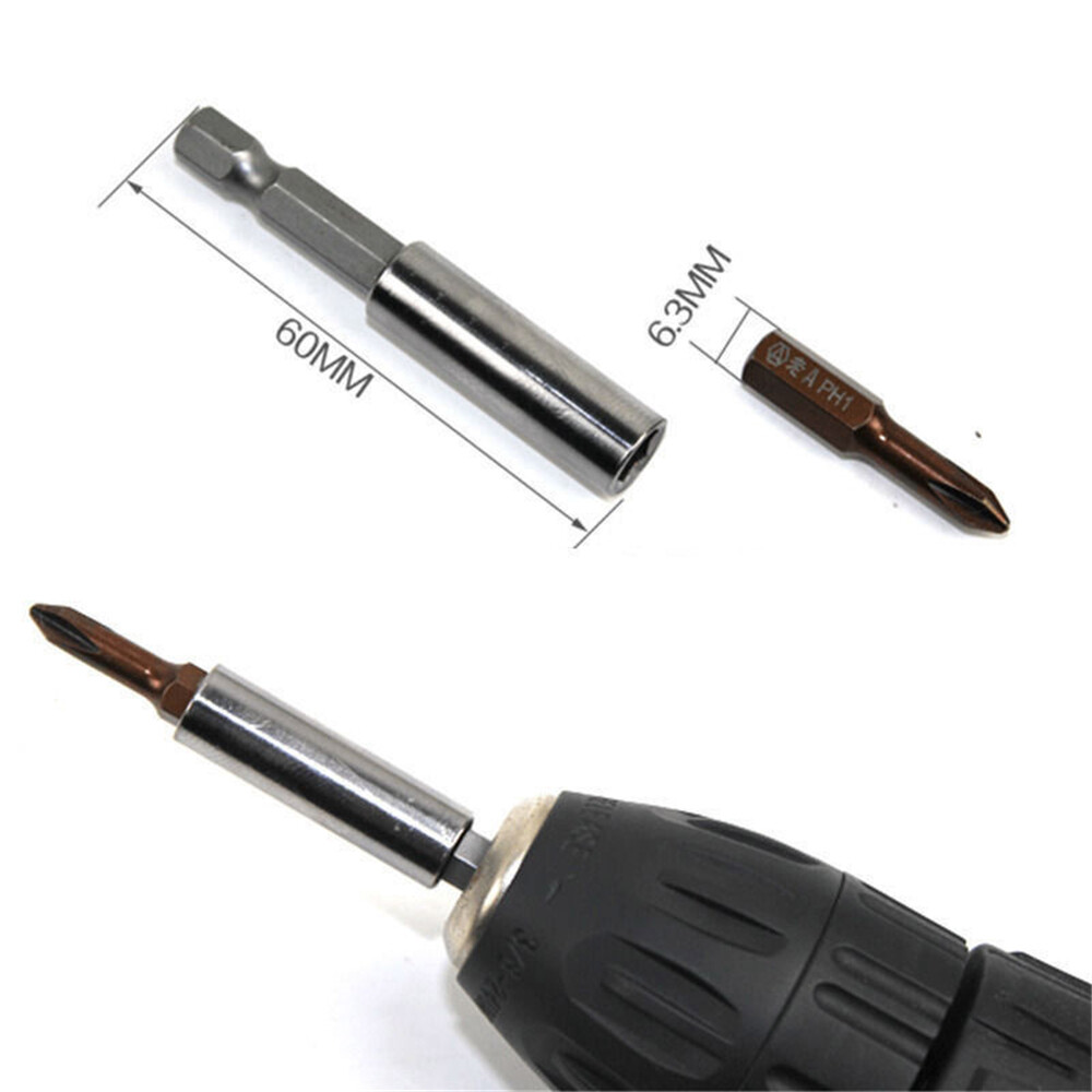 10Pcs Compact Magnetic Bit Tip Extensions Holder 1/4 Hex Shank Drive Guide US