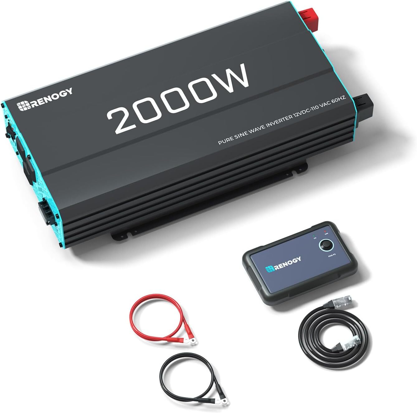 Renogy 2000W Pure Sine Wave Inverter 12V DC to 120V AC Converter for Home, RV