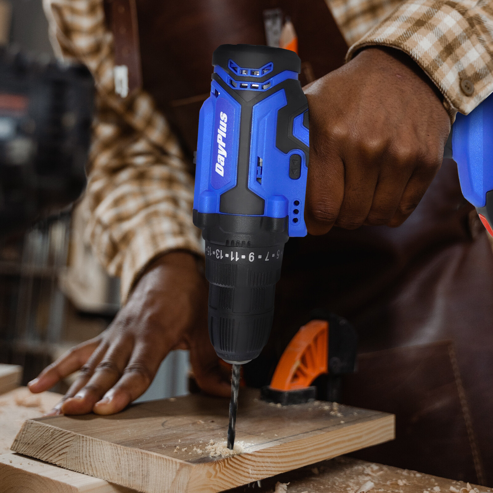 Heavy Duty 21V Cordless Combi Drill Driver Screwdriver Dual Speed Drills Light