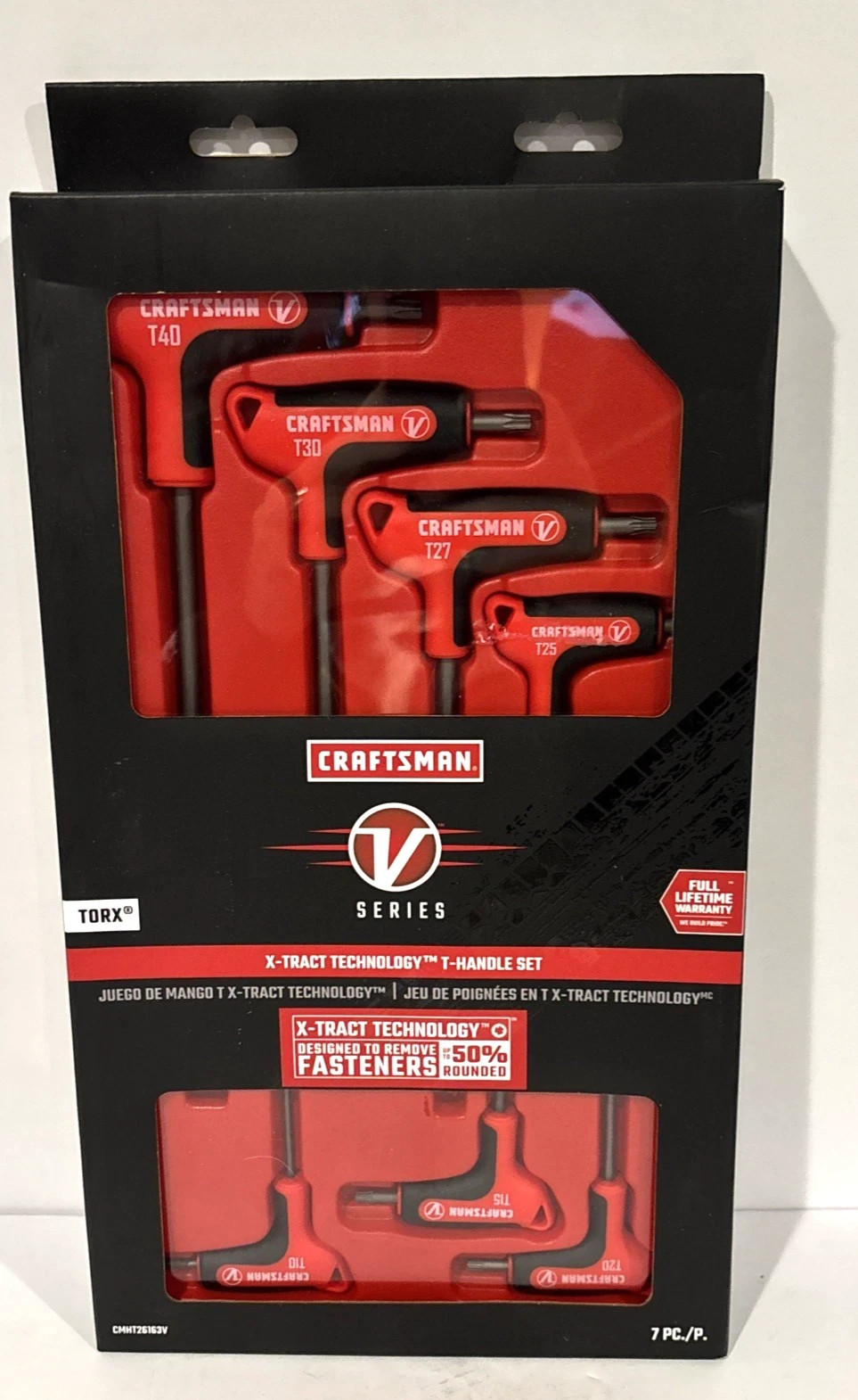 Craftsman V-Series XTract 7 Piece T-Handle Set SAE CMHT26163V Brand New