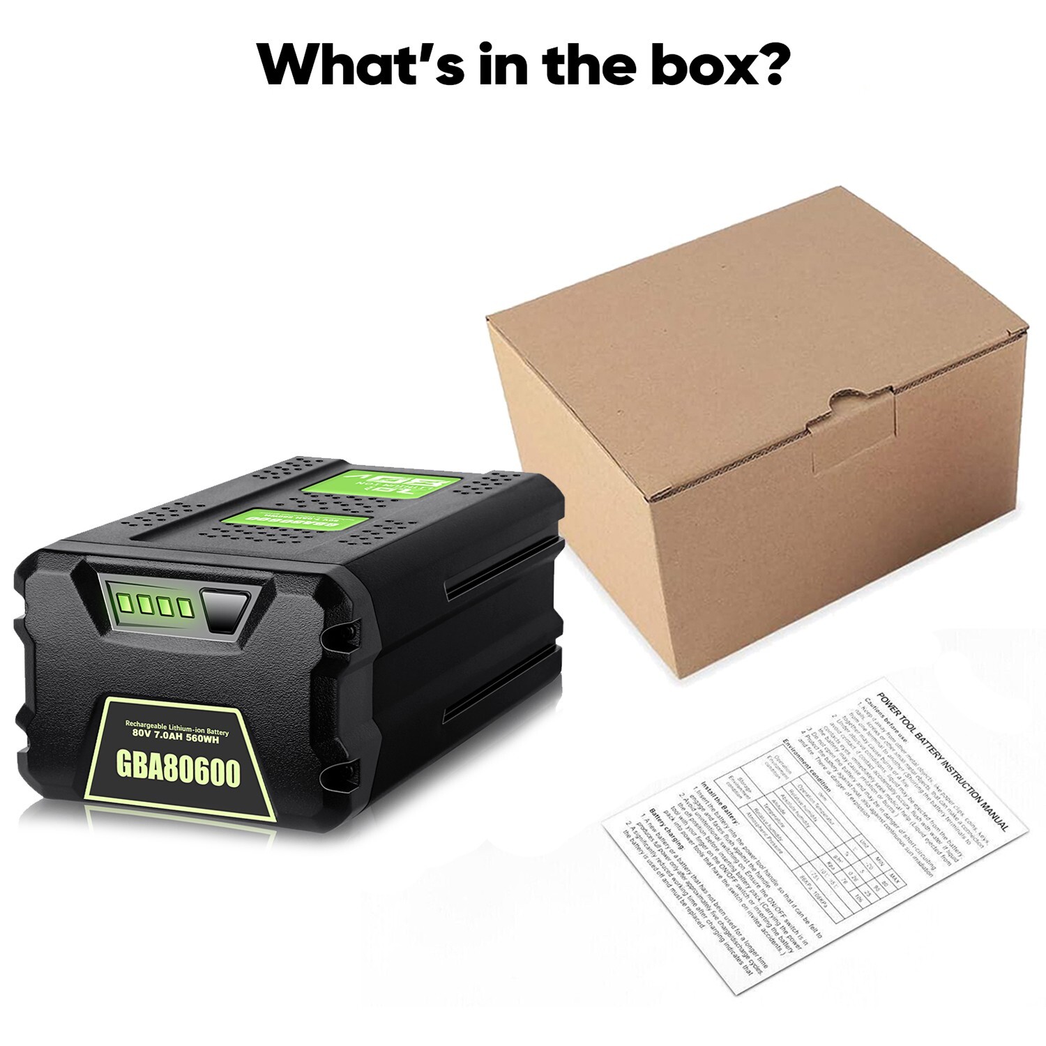 Battery FOR Greenworks 80V Lithium Ion 8.0Ah Rechargeable Li-ion BAB727 GBA80200