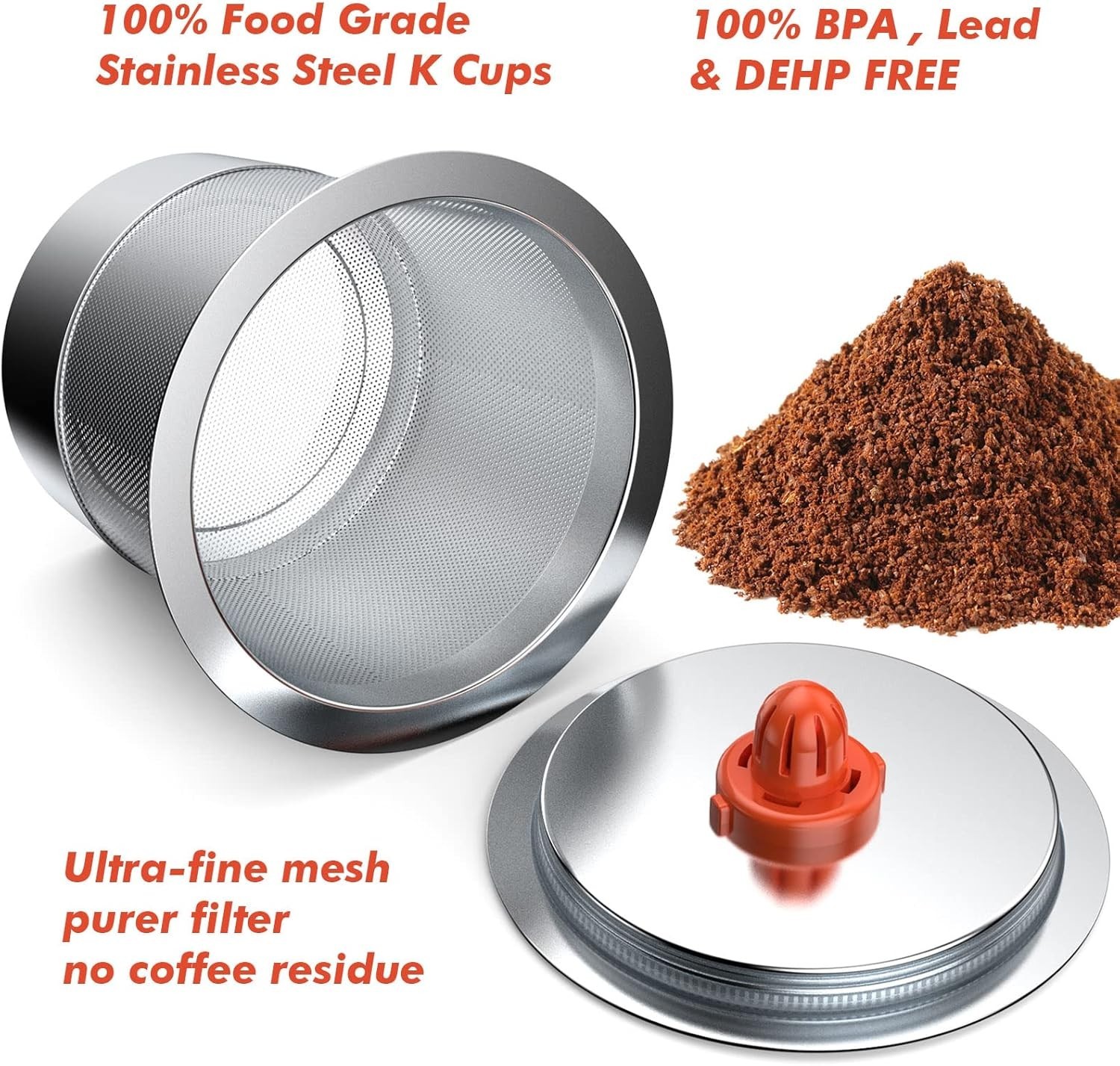 Easy-Clean Reusable K Cups for All Keurig Machines – Stainless Steel Quality