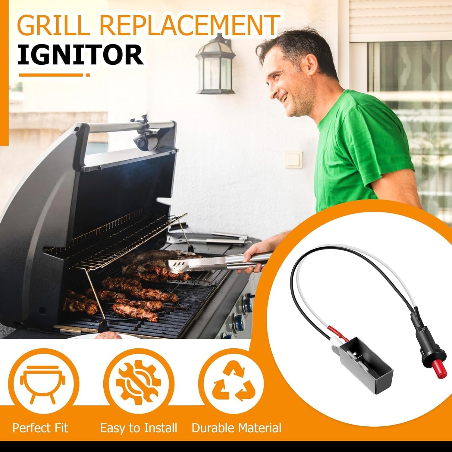 7510 Weber Grill Igniter Kit For Gas Genesis Silver/Gold/Platinum Spririt E210..