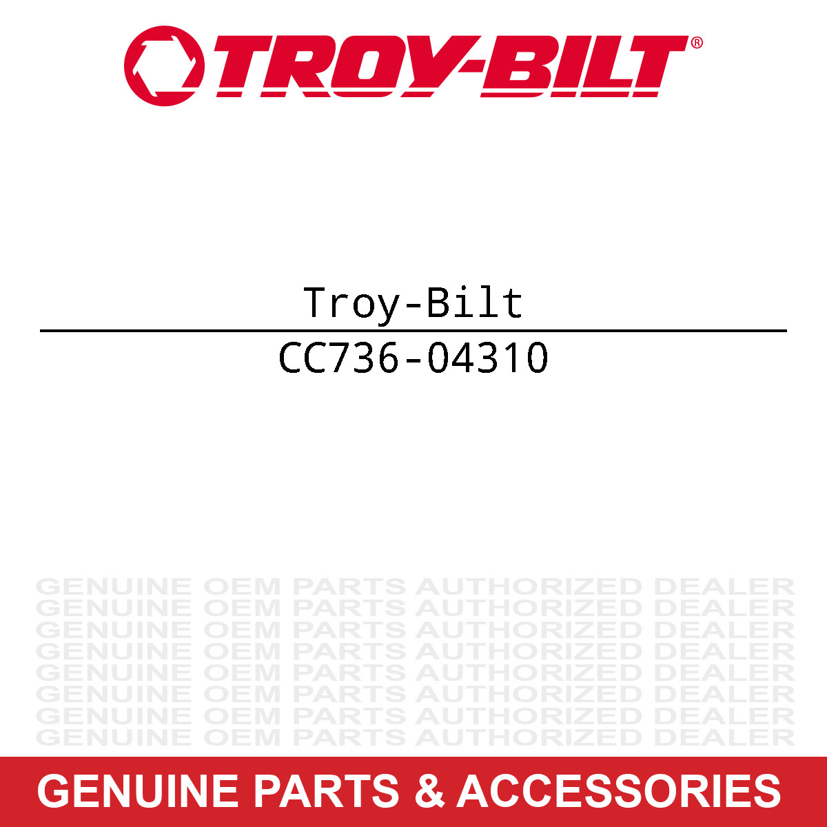 Troy-Bilt 736-04310 Flat Washer 1/234 X 1.015 X .062 Thoroughbred Pony Horse