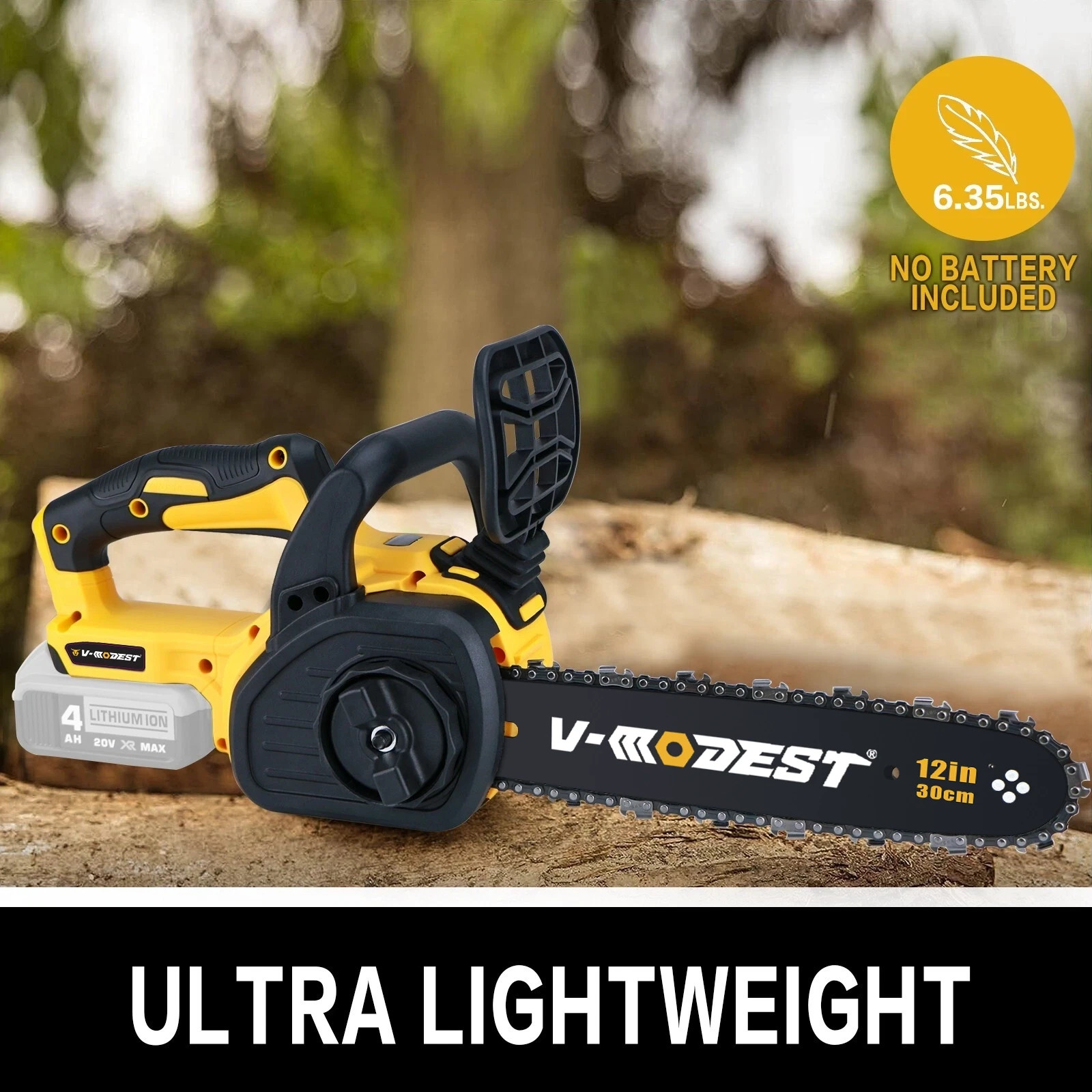 Fit DEWALT 20V MAX Battery Brushless 12 in. Compact Cordless Chainsaw w/2 chains