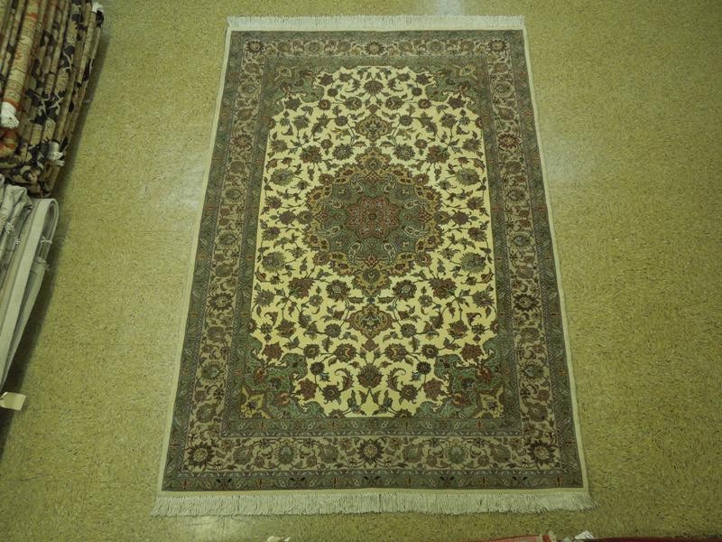 6.2 x 8.11 Authentic Perrsian Tabriiz Carpet Handmade Irran 499 KPSI #PIX-18062