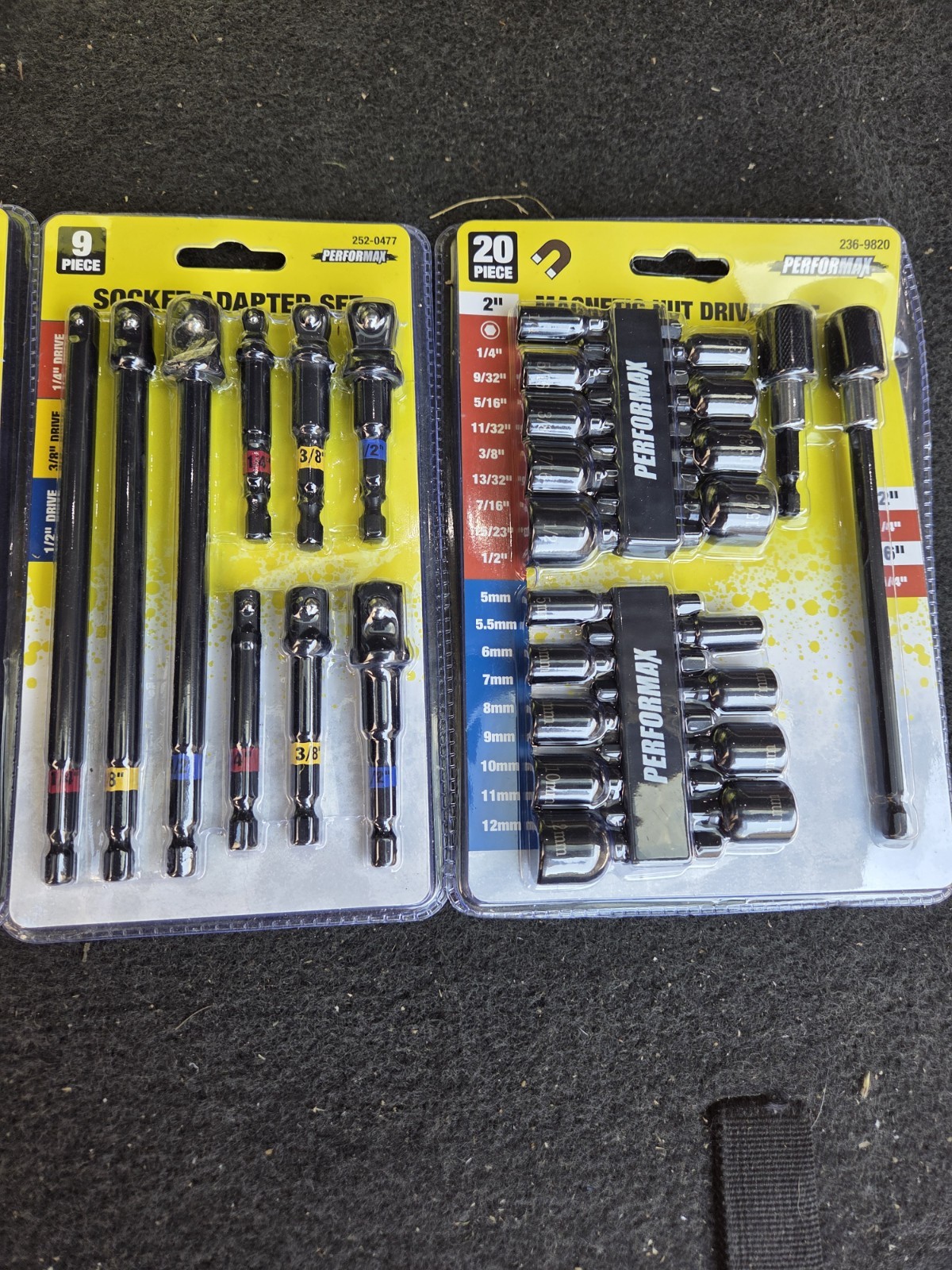 Performax 41PC 1/4 Hex Magnetic Nut Drivers SAE/Metric 2″ & 6″ + Socket Adapters