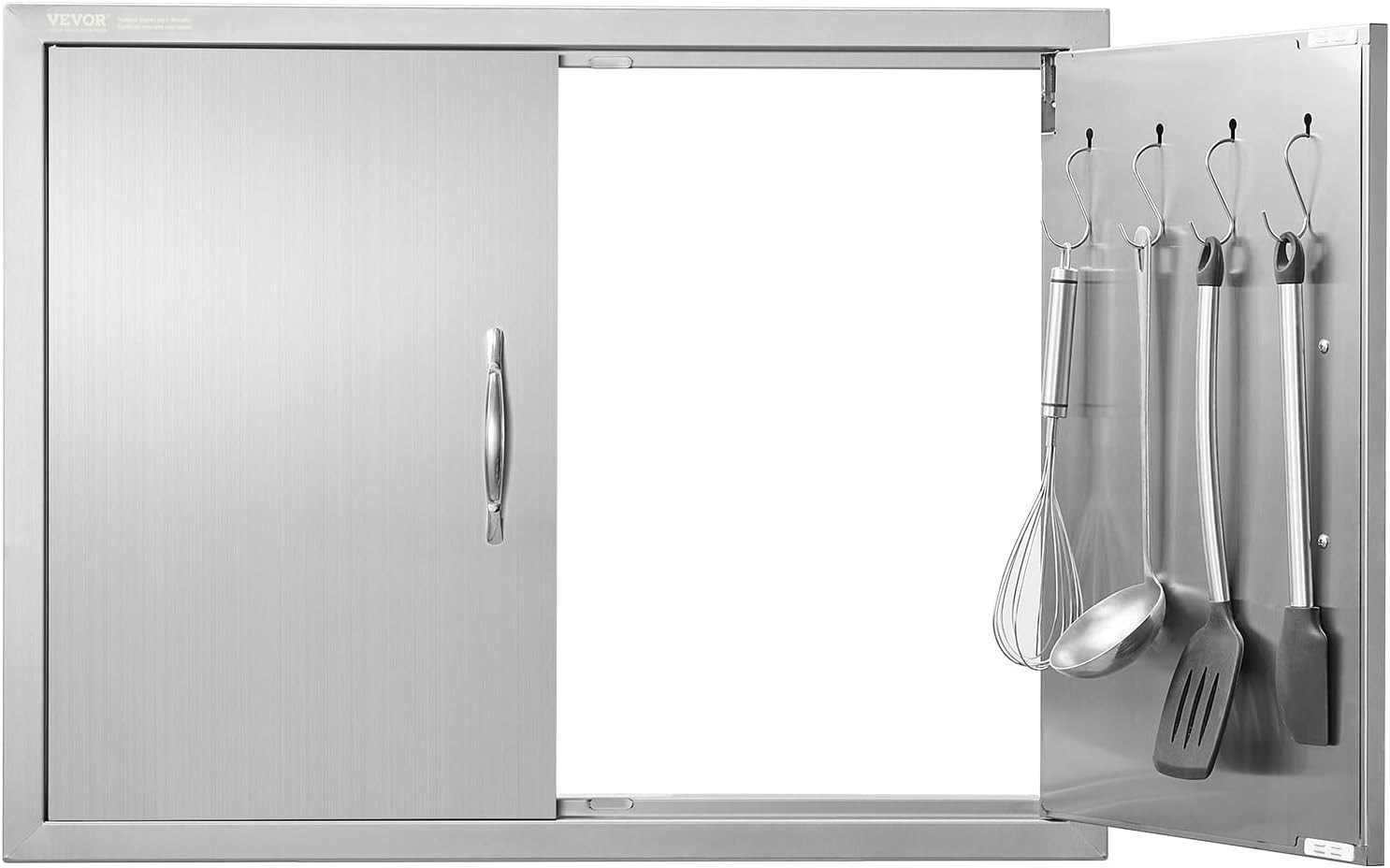 Modern 31W x 24H BBQ Access Door in Stainless Steel, Ideal for Grilling Stations