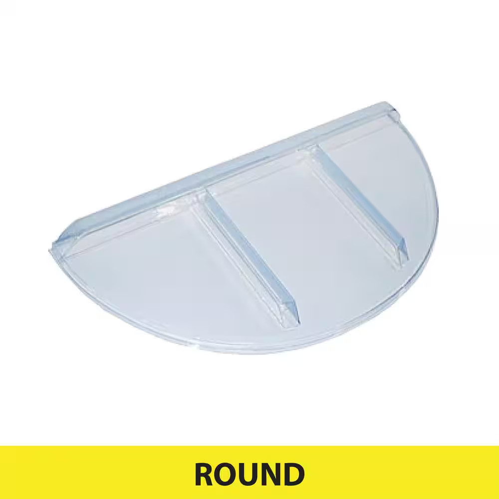 Flat Round Window Well Cover 39 In. W X 17 In. D X 2-1/2 In. H Economy