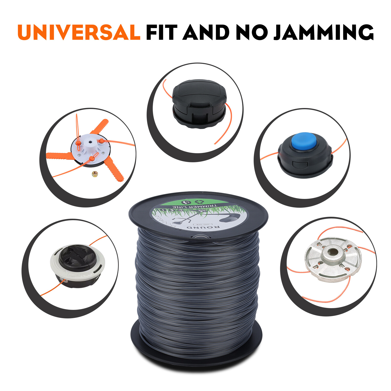 Trimmer Line 5lb .095 CO-EXTRUDED ROUND Commercial Grade 1410ft Fit Echo Stihl