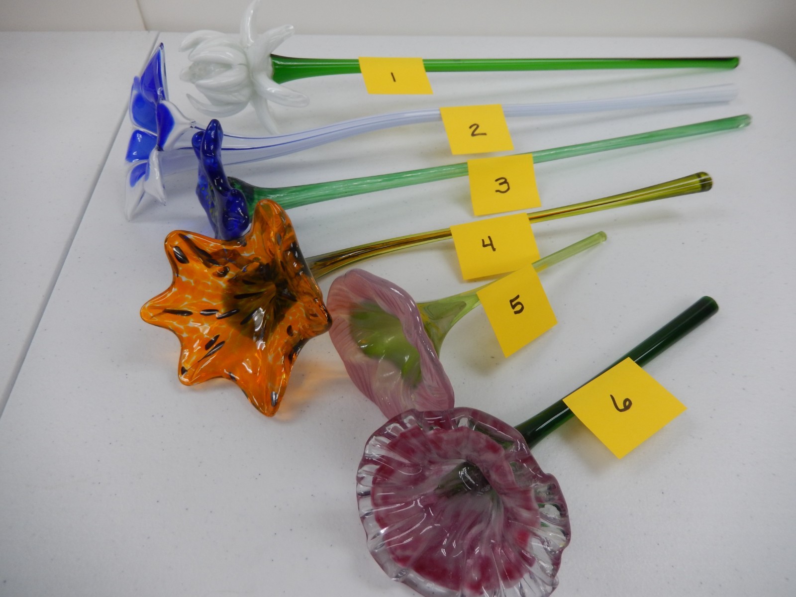 Glass Flowers – YOU PICK (See Description)