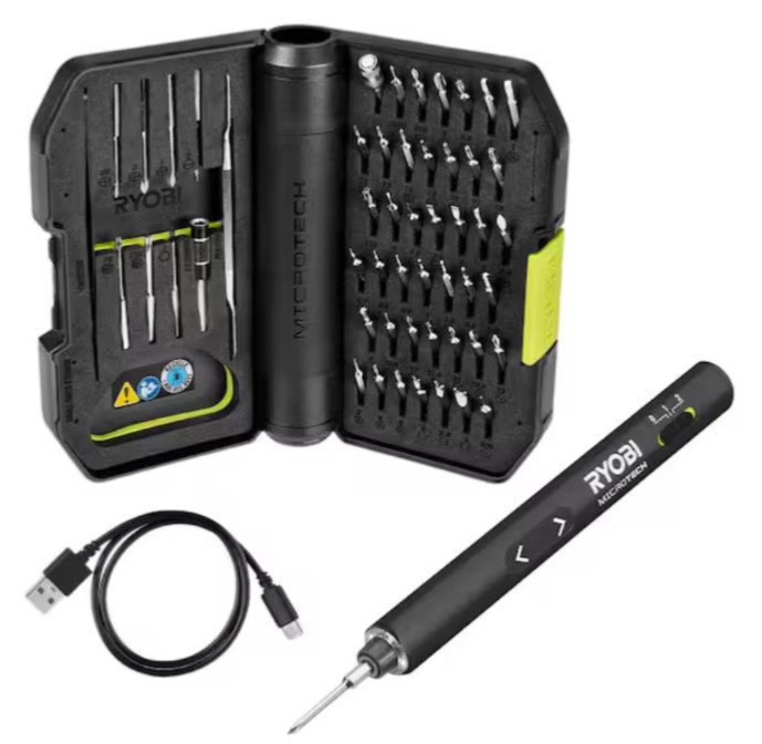 RYOBI MICROTECH Electric Precision Screwdriver Kit FVF02K – * NEW & SEALED *