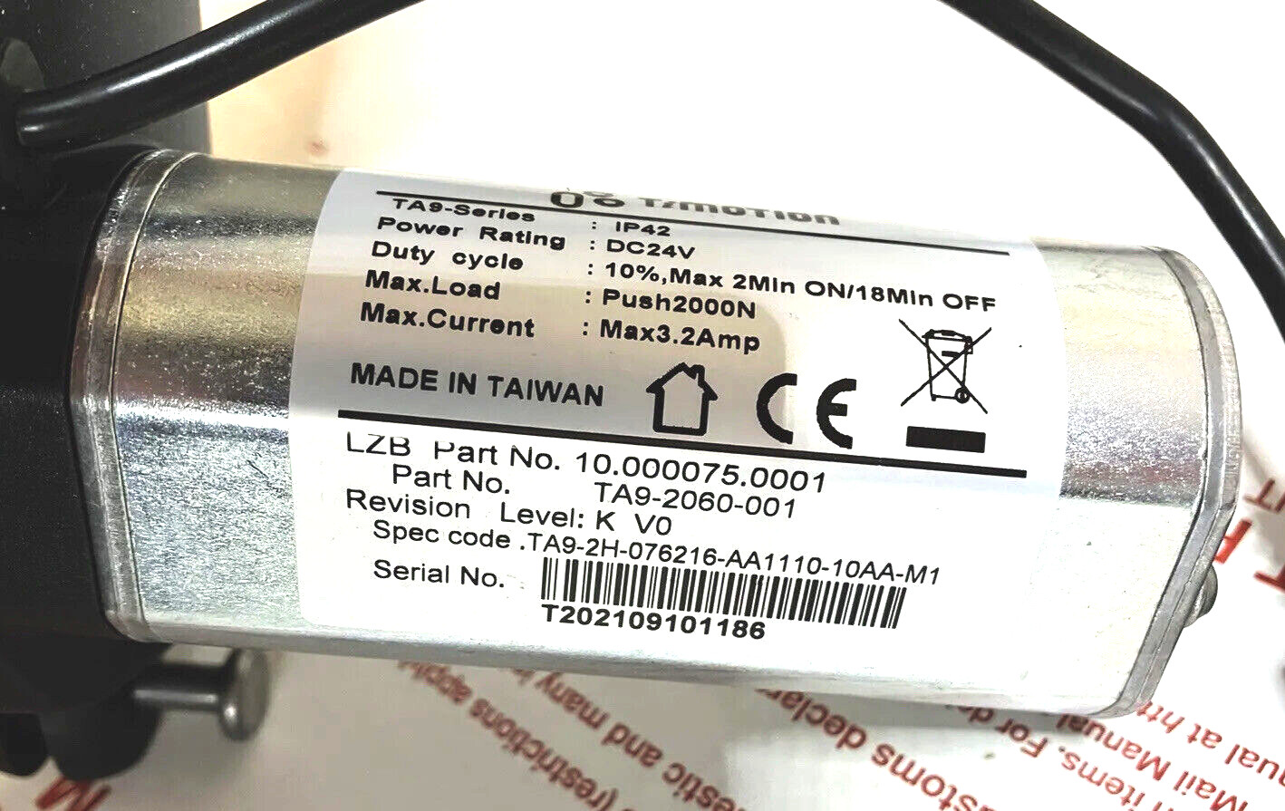 FREE SHIPPING! Lazy La z Boy motor actuator TiMotion TA9 2060 001 10.000075.0001