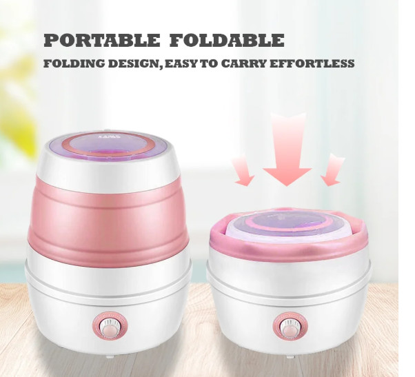 Foldable Mini Washing Machine, (5.7 lb/2.6kg Capacity) Portable Compact “KAPAS”