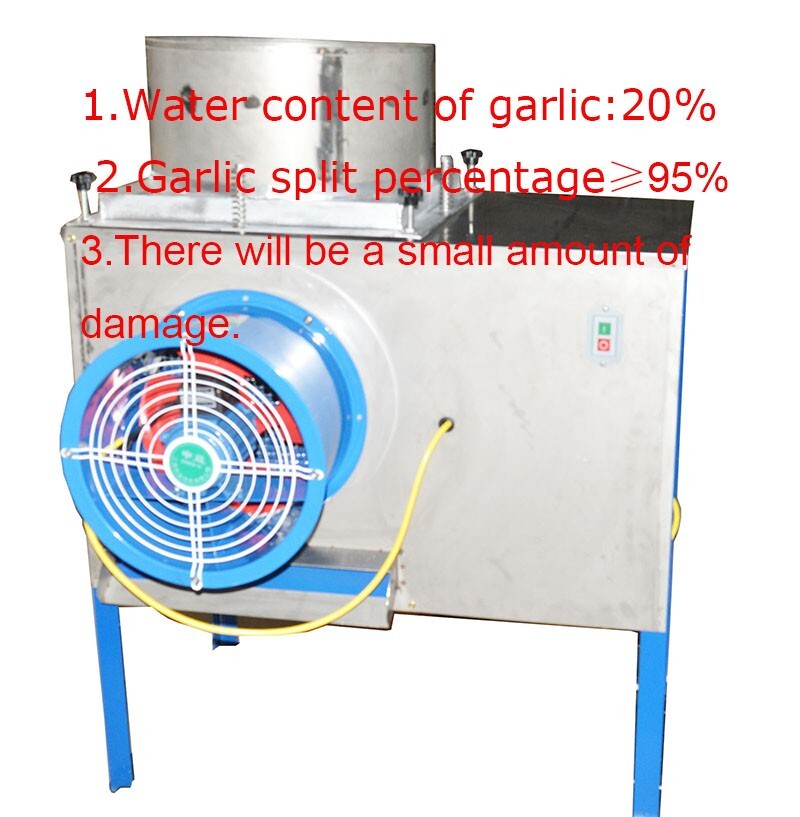 220V Commercial Auto Garlic Separator Peeler 1000KG/h Cylinder Pipe Fan
