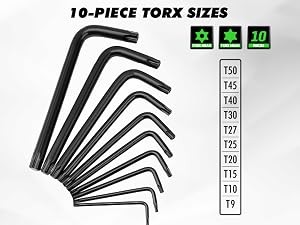 Hex Key Allen Wrench Set, SAE and Metric Allen Keys MM SAE, L Shape, Chrome