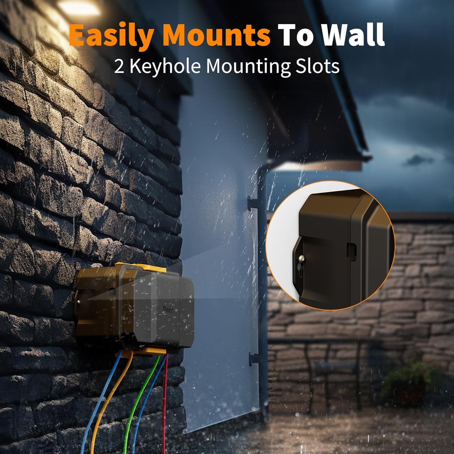 Waterproof Electrical Box Outdoor Extension Cord Cover Large Outdoor Cord Box